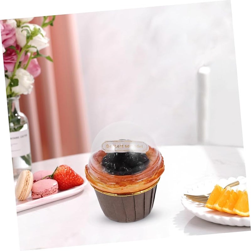100 Count High Temperature Food Grade Greaseproof Paper Curling Cake Cups - Image 5